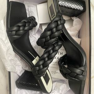 NIB Dolce Vita Sandals Paily braided sandal heels black 8